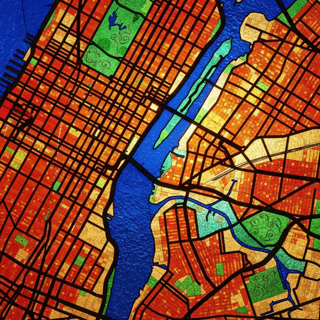 Stained Glass Map