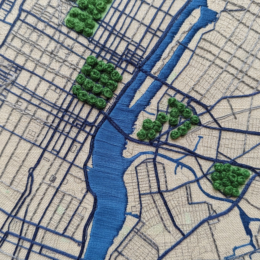 Embroidered Linen AI style preview