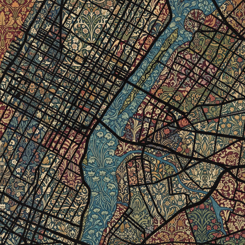 William Morris AI style preview